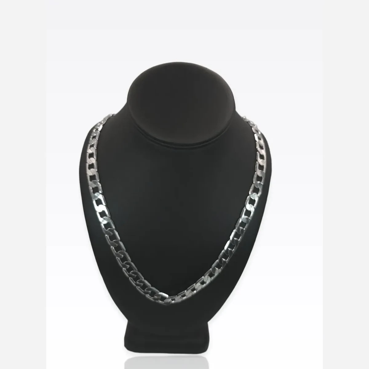 Collar Eslabón Cubano de Plata (65 cm)
