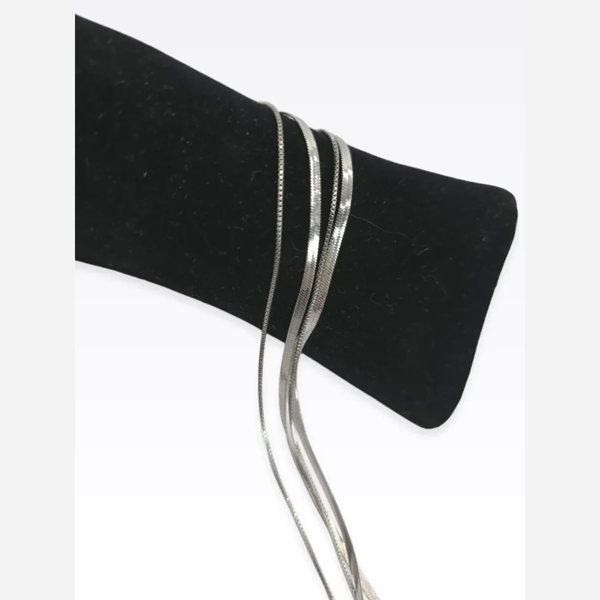 Collar Doble Cadena de Plata (45 cm)